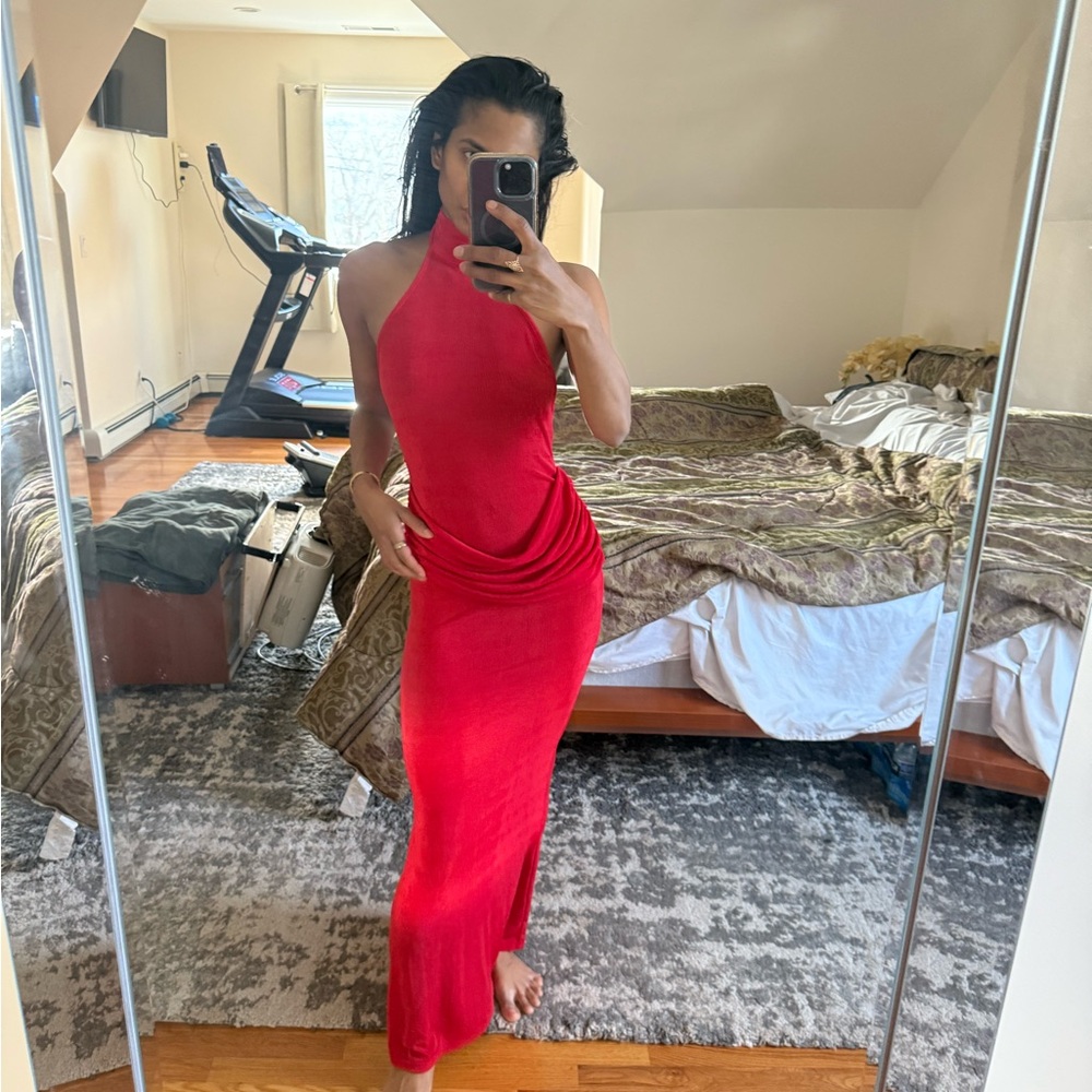 NWT Red Halter maxi Dress like helsa cult Gaia - Picture 7 of 9